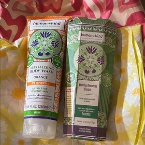 Humankind Orange Body Wash and Green Remedy Cream Set-NEW